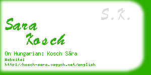 sara kosch business card